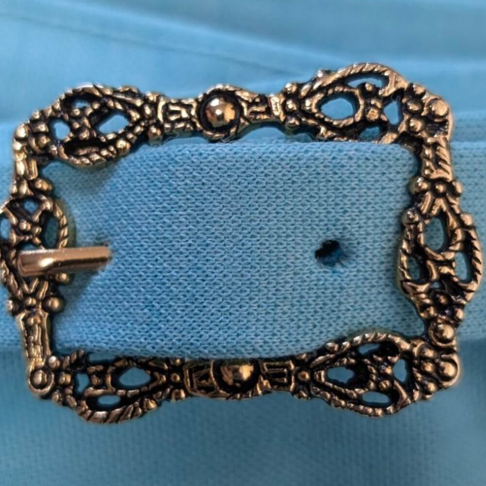 🍁TanJay Vintage Blue Belted Skirt - Picture 6 of 8